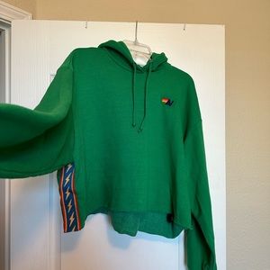 Aviator Nation WOMENS BOLT STRIPE RELAXED PULLOVER HOODIE